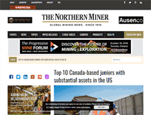 Tablet Screenshot of northernminer.com